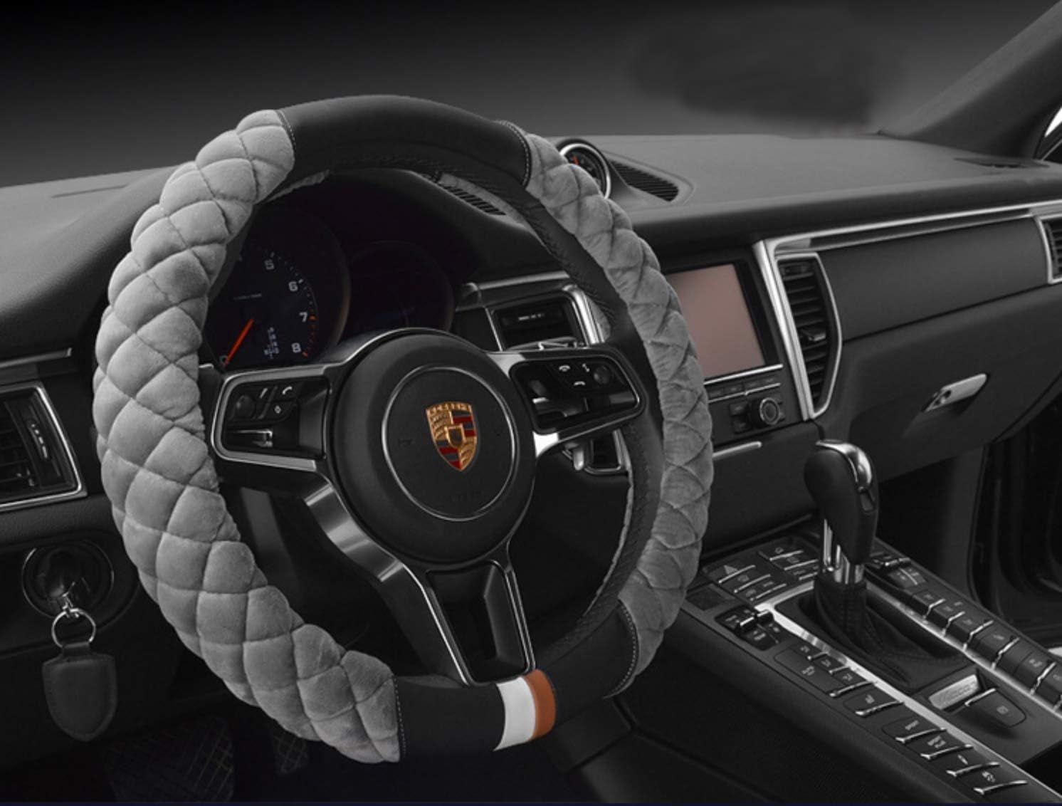Luxury Fluffy Steering Wheel Cover for Men — view 3