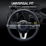 Leather Car Steering Wheel Cover — view 4