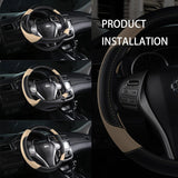 Leather Car Steering Wheel Cover — view 7