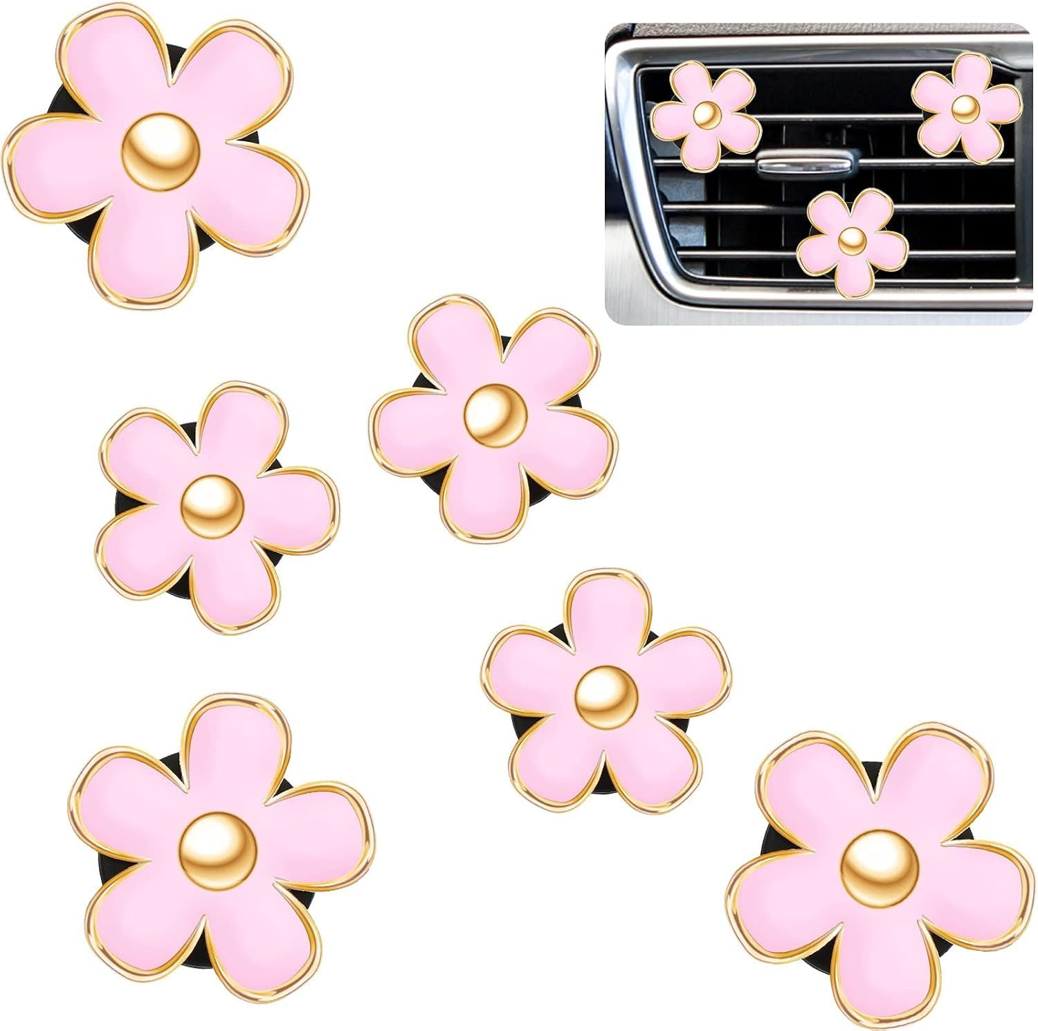 6 Pcs Daisy Flower Air Vent Clip — view 14