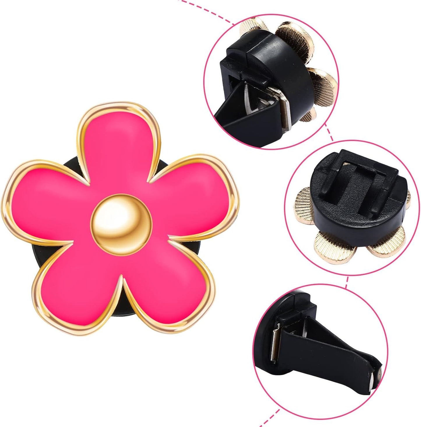6 Pcs Daisy Flower Air Vent Clip — view 4