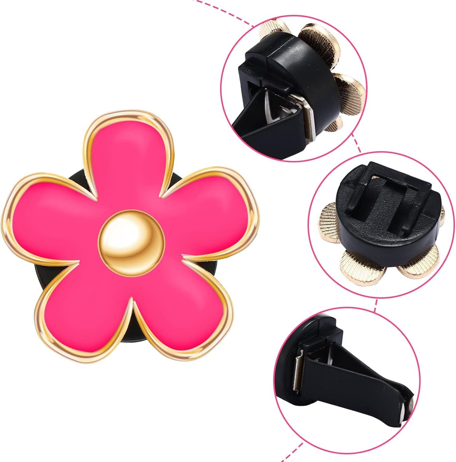 6 Pcs Daisy Flower Air Vent Clip — view 4