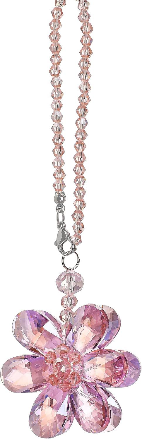 Crystal Flower Car Rear View Mirror Pendant — view 3