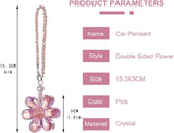 Crystal Flower Car Rear View Mirror Pendant — view 4