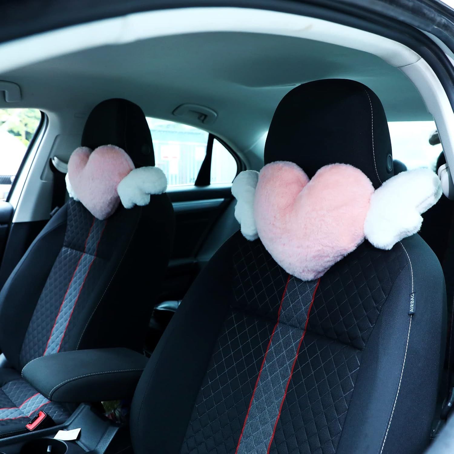 2 Pcs Plush Heart Shaped Pillow — view 2