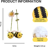 Crochet Bee Car Rear View Mirror Holder — view 3
