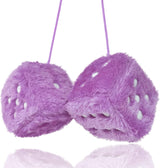 Pair 3in Fuzzy Plush Dice for Car — view 4