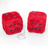 Pair 3in Fuzzy Plush Dice for Car — view 5