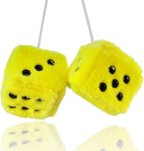 Pair 3in Fuzzy Plush Dice for Car — view 2