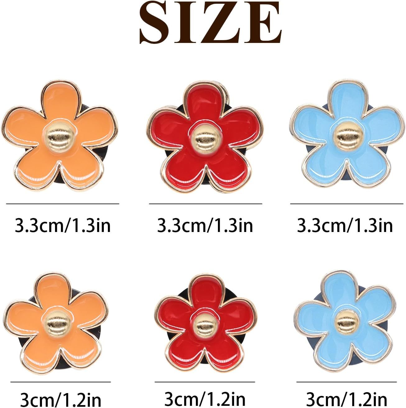 6pcs Flower Air Vent Clips Car Air — view 4
