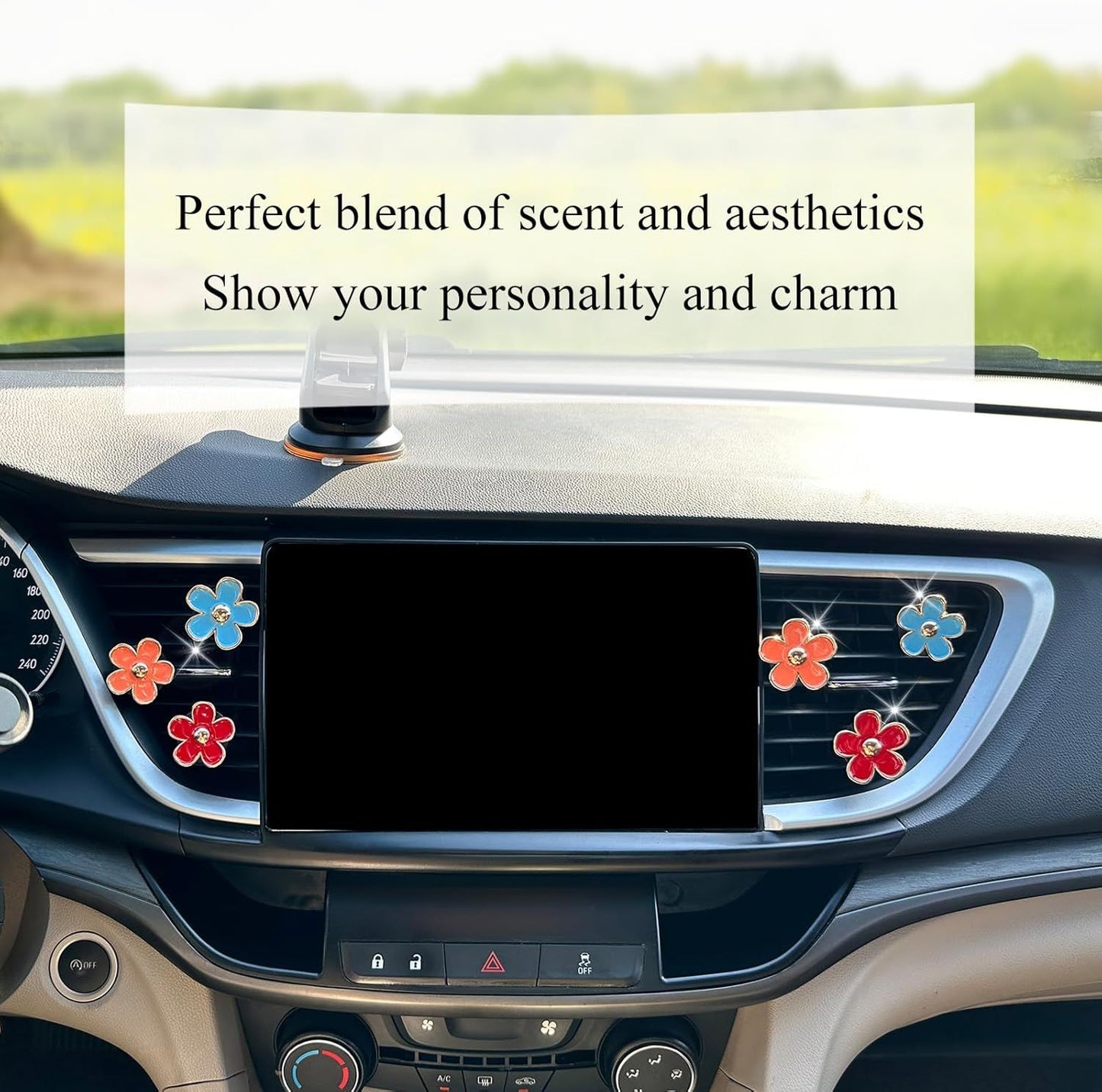 6pcs Flower Air Vent Clips Car Air — view 5