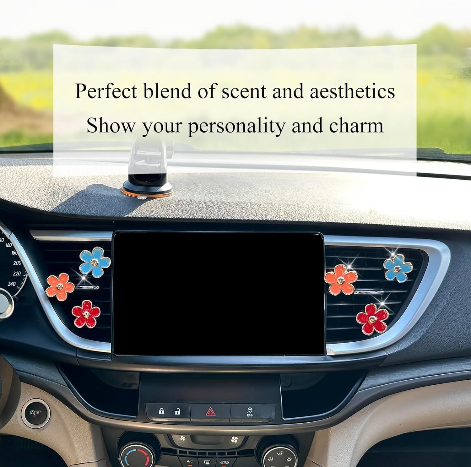 6pcs Flower Air Vent Clips Car Air — view 5