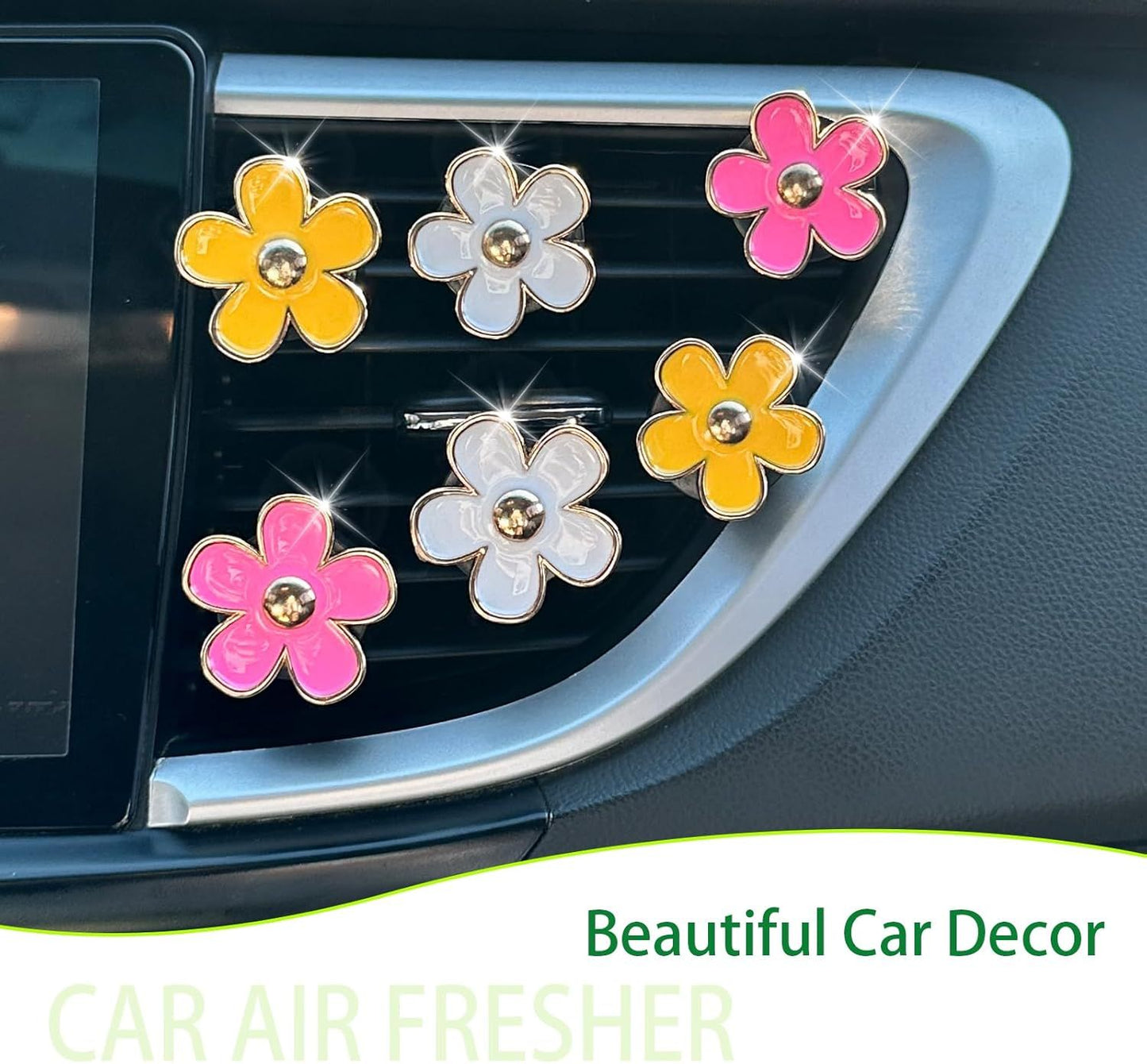 6pcs Flowers Car Air Freshener Vent Clips — view 3
