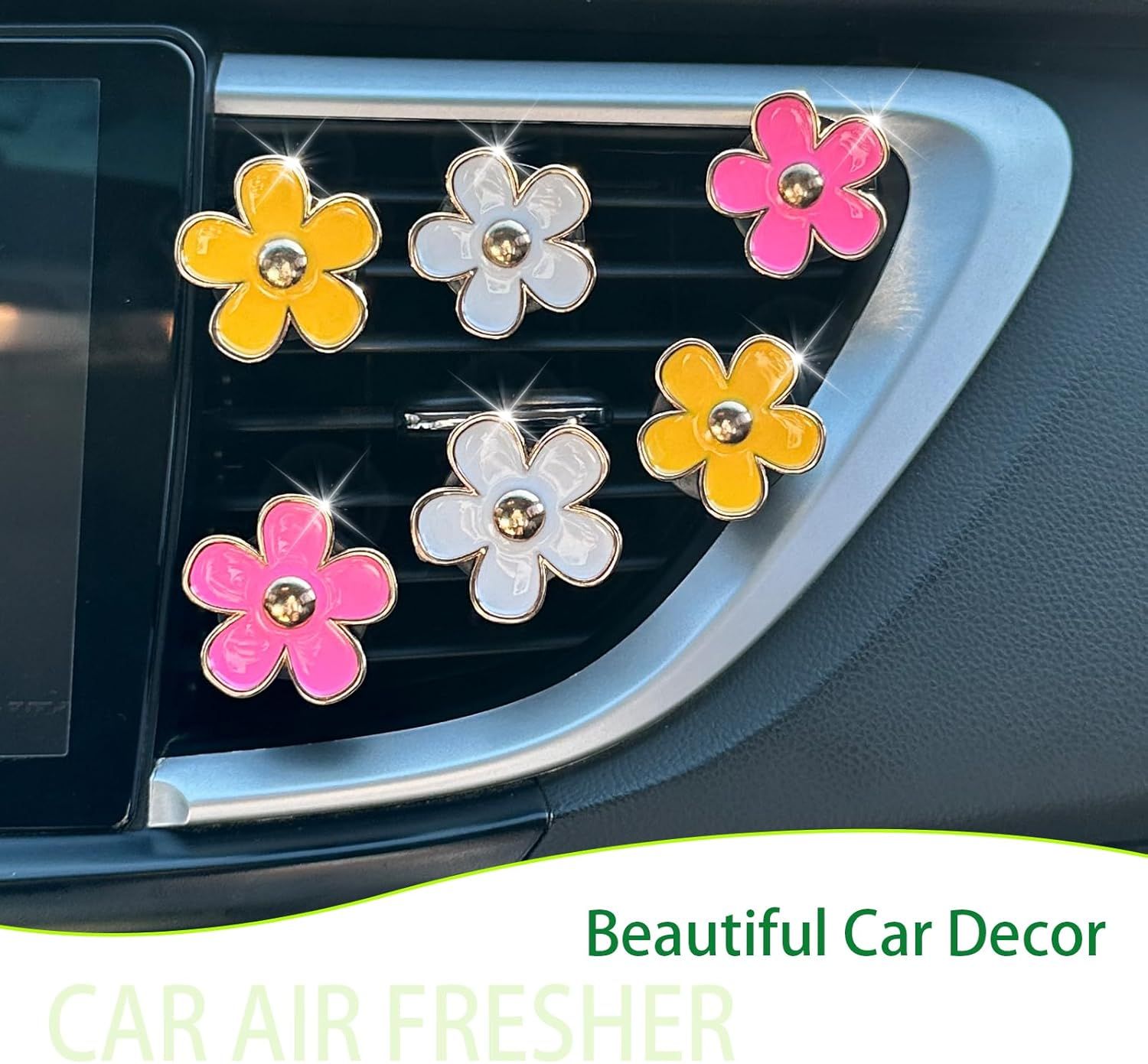 6pcs Flowers Car Air Freshener Vent Clips — view 3