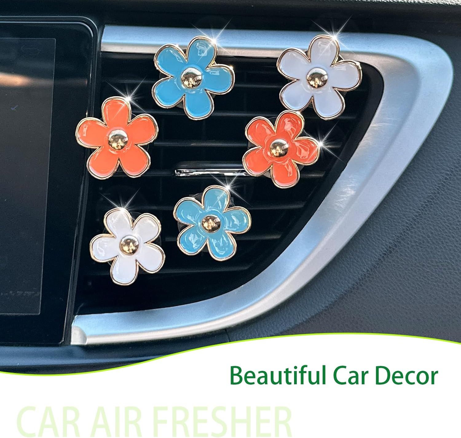 6pcs Flowers Car Air Freshener Vent Clips — view 3