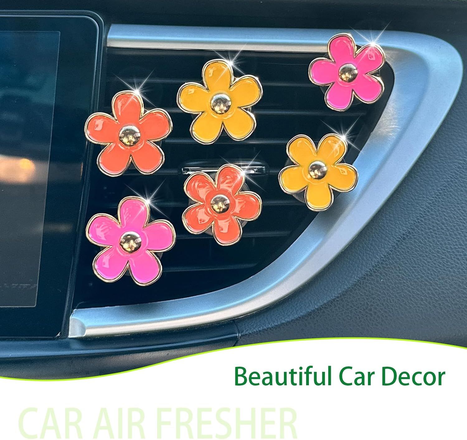 6pcs Flower Air Freshener Vent Clips — view 3