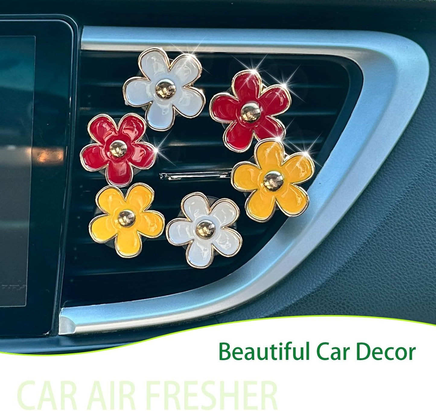 6pcs Flower Car Air Freshener Vent Clips — view 3