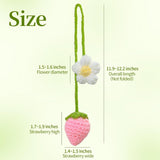 Crochet Strawberry and Flower Car Hanging Ornaments — view 4