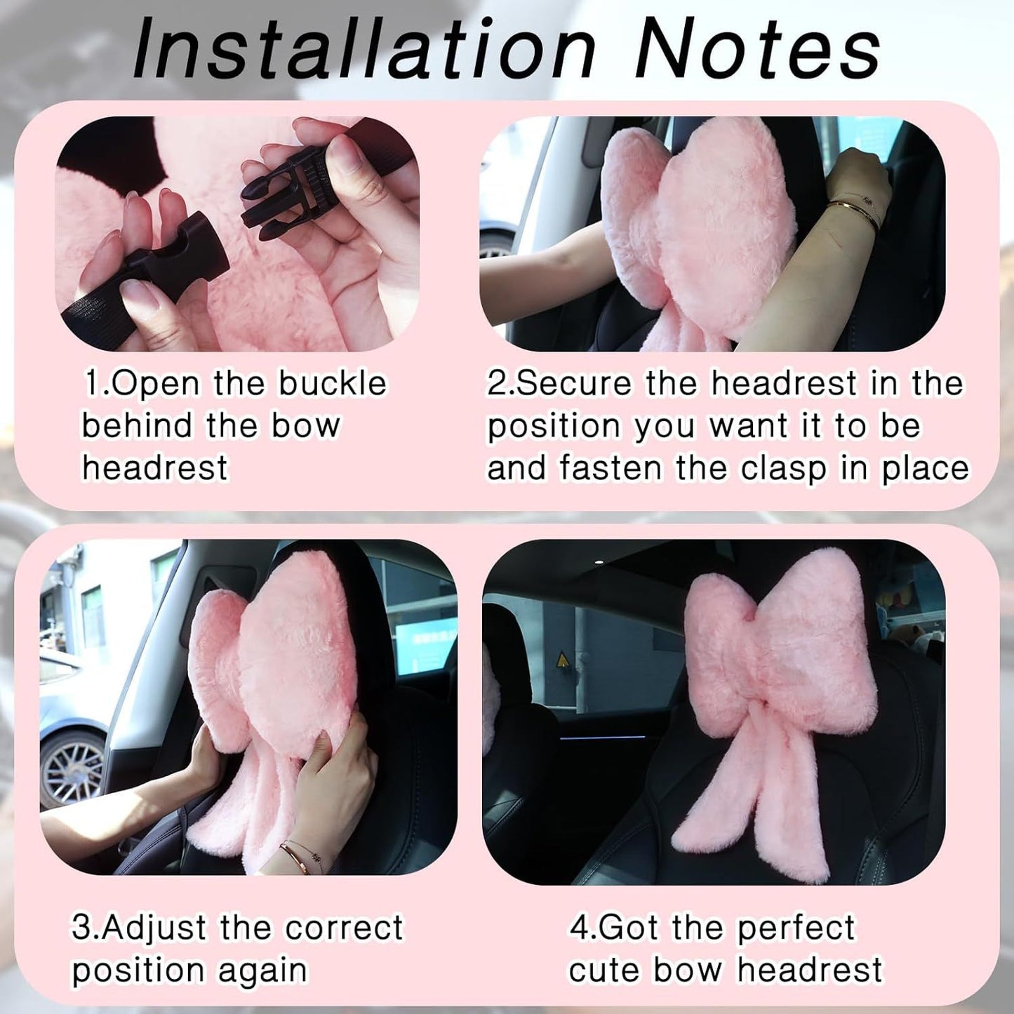 2 Pcs Car Neck Pillow Plush Butterfly — view 4