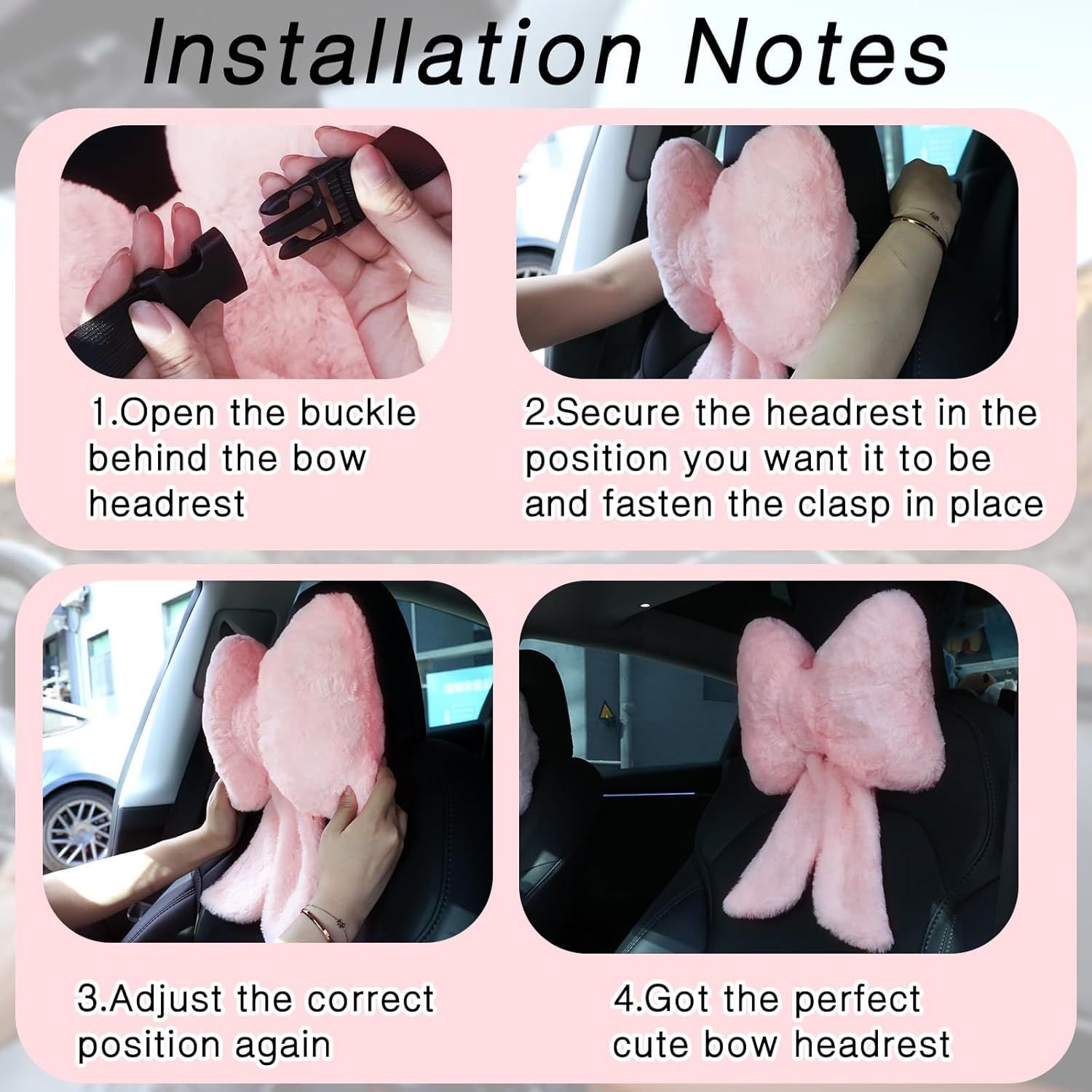 2 Pcs Car Neck Pillow Plush Butterfly — view 4
