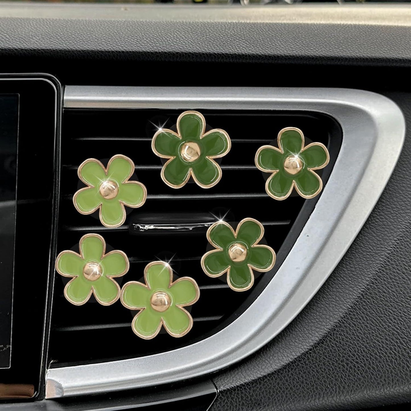 Green Flower Car Decor — view 4
