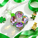 Crystal Four Leaf Clover Car Rear View — view 9