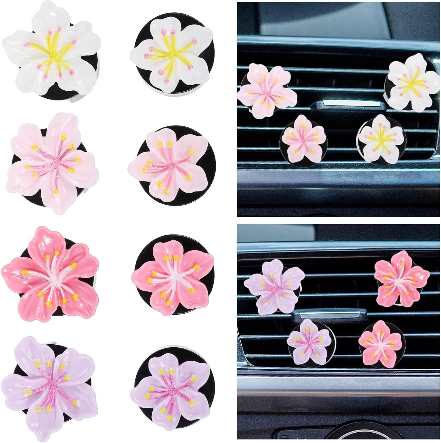 8Pcs Cute Car Air Freshener Vent Clips — view 2