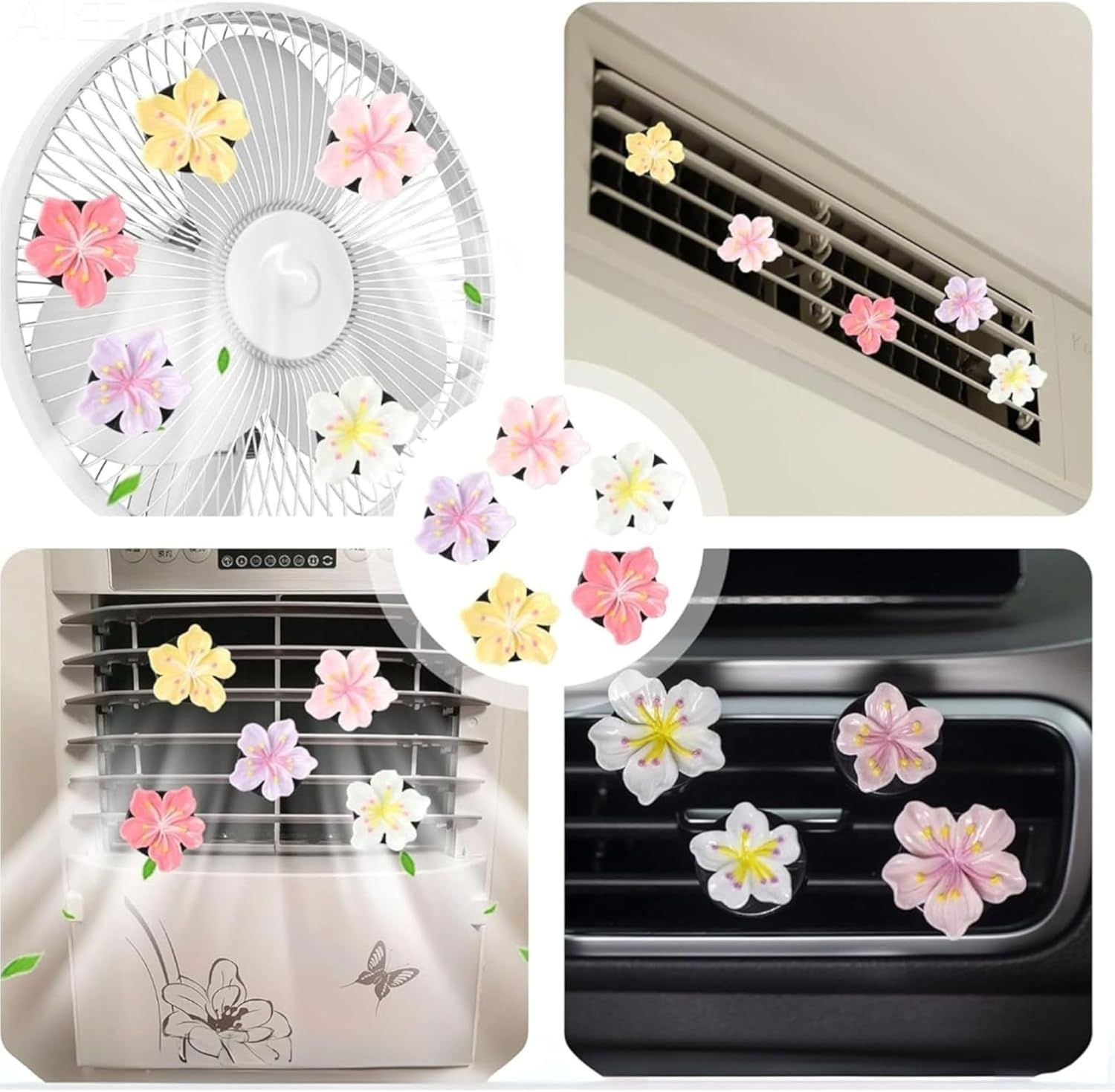 10 PCS Flower Car Air Freshener Vent — view 10