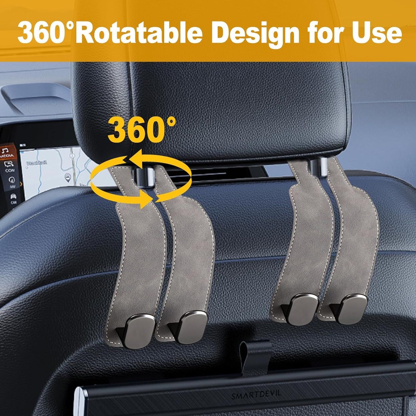 Car Purse Hook for Car Seats Headrest — view 4