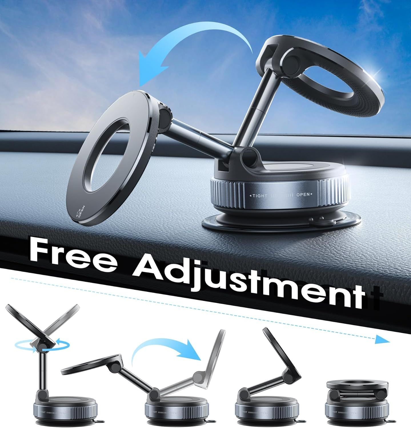 2026 Upgraded Vacuum Magnetic Car Phone Holder — view 6