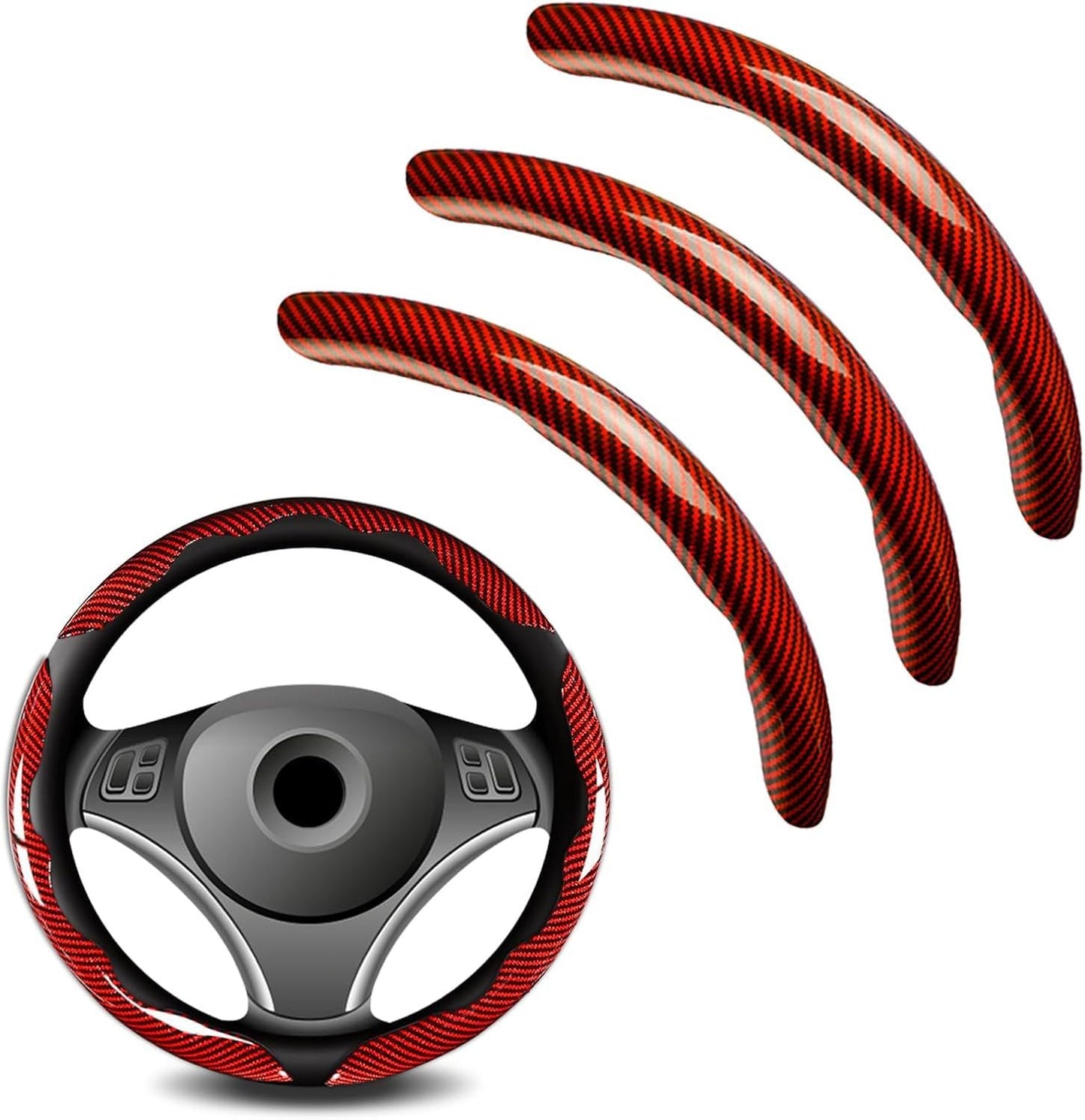 3-pack carbon fibre steering wheel cover — view 10