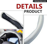 3-pack carbon fibre steering wheel cover — view 4