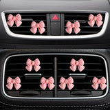 6-pack pink bow car air vent clips — view 6