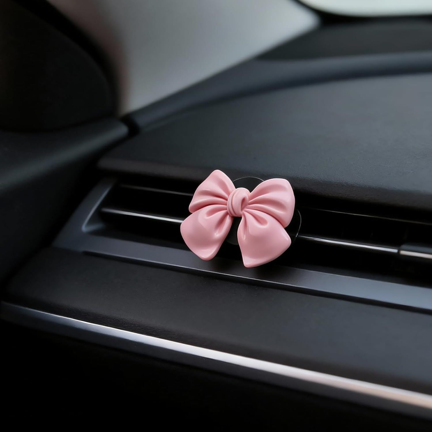 6-pack pink bow car air vent clips — view 8