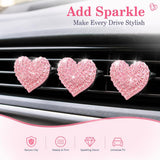 6-pack pink heart car air vent clips — view 4