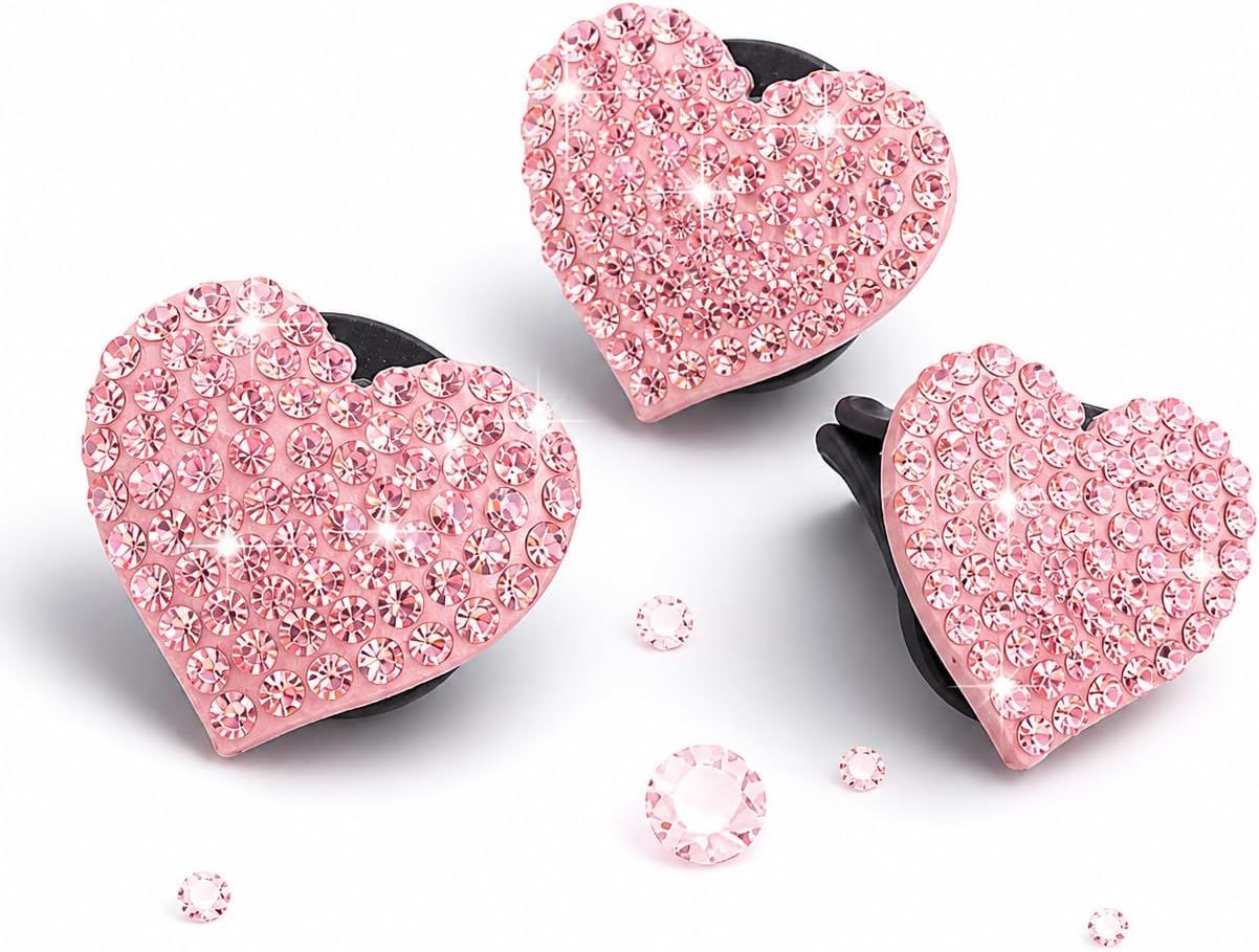6-pack pink heart car air vent clips — view 5
