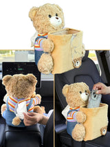 Cute car rubbish bin with tissue holder bear — view 2