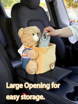 Cute car rubbish bin with tissue holder bear — view 6