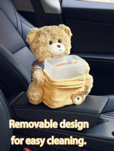 Cute car rubbish bin with tissue holder bear — view 7