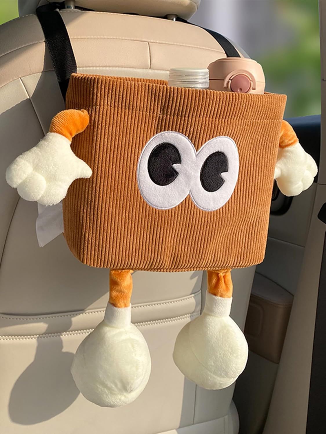 Cute 2-in-1 car rubbish bin and tissue holder — view 8