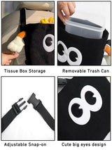 Cute 2-in-1 car rubbish bin and tissue holder — view 4