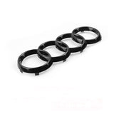 Gloss black Audi rings emblem set — view 4