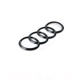 Gloss black Audi rings emblem set — view 5