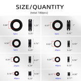 180 Pcs Assorted Rubber Grommet Kit — view 3