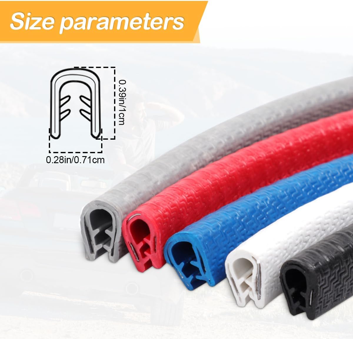 Car door edge guards 16ft — view 3