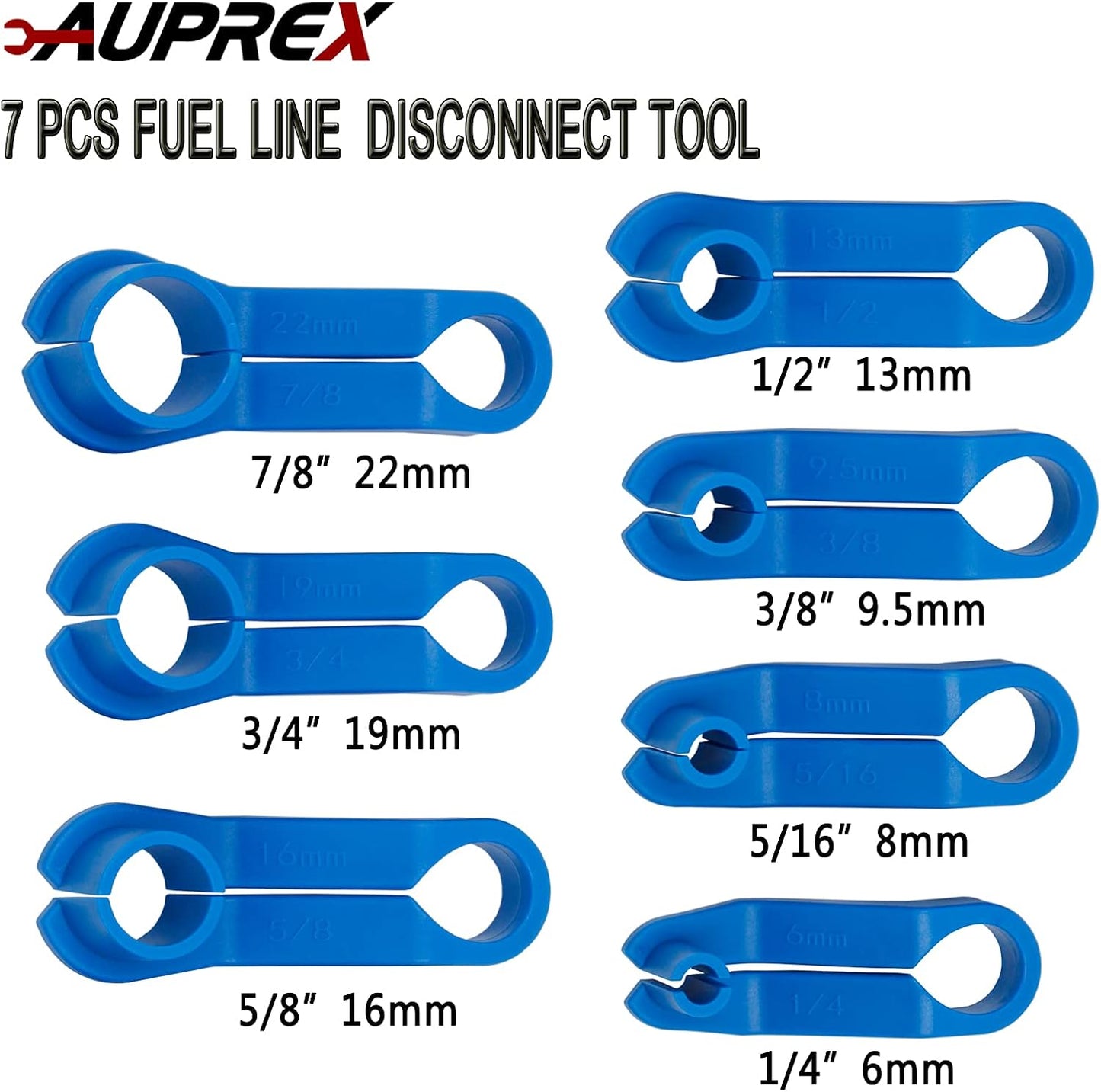 AC fuel line disconnect tool set 7 piece — view 3
