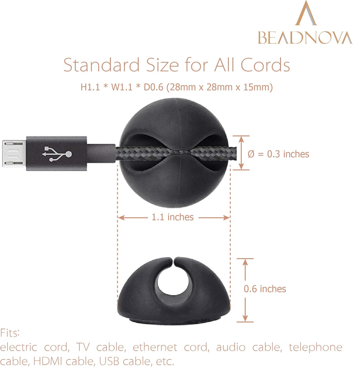 Cable Clips Cord Organiser Cable Management — view 4