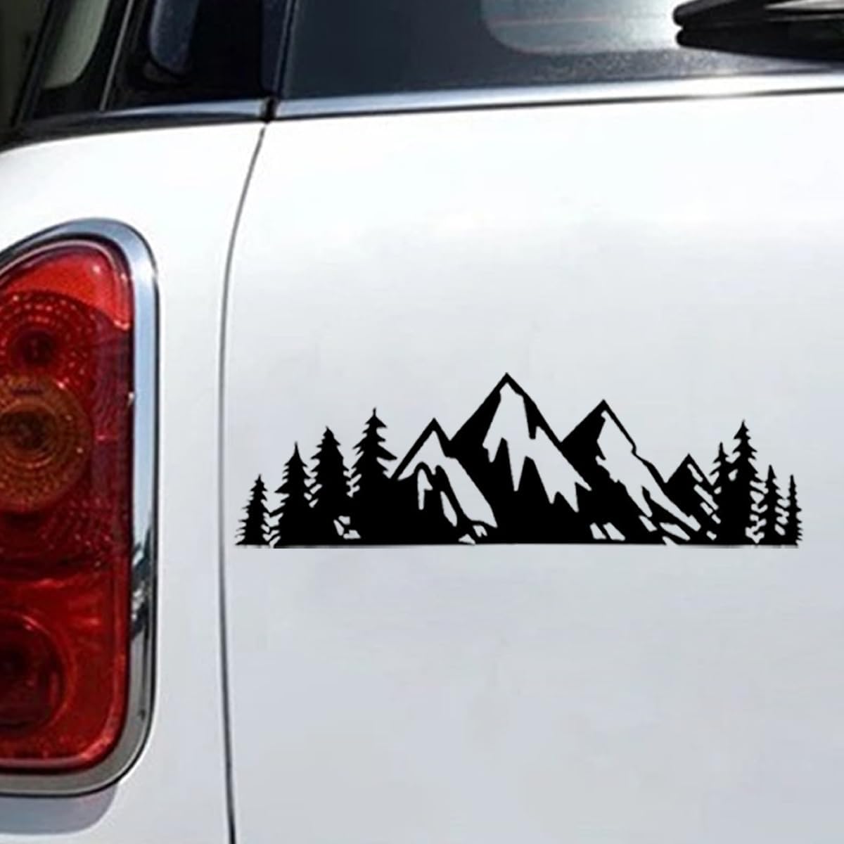 Snow mountain tree vinyl decals — view 2