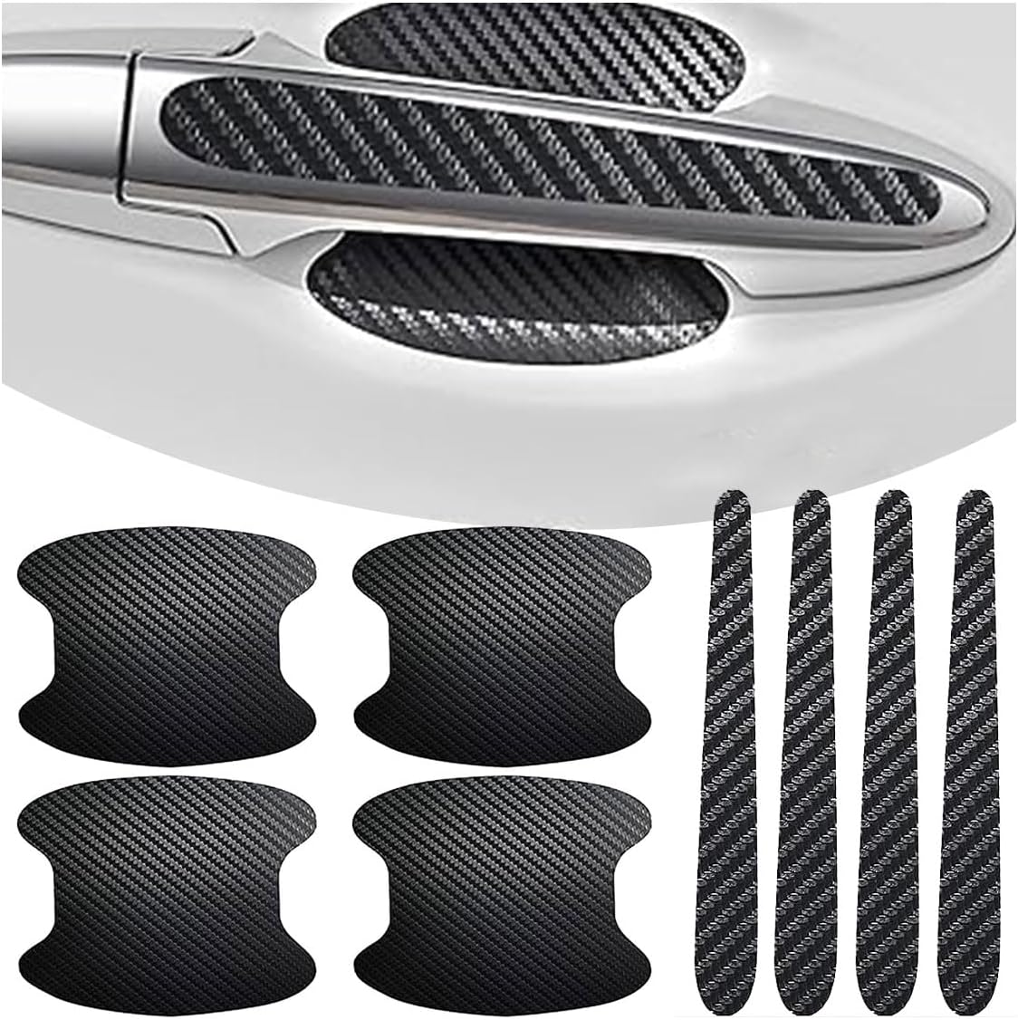 Car door handle scratch stickers 8 piece — view 2