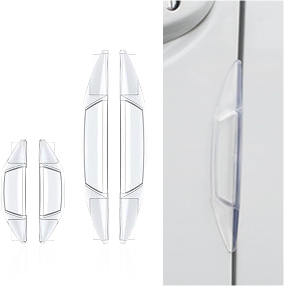 Car door anti-collision strips 4 piece — view 2